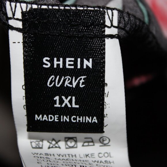 SHEIN CURVE Tropical Shirt and Shorts Co-ord Set 1XL - Picture 12 of 14